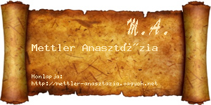 Mettler Anasztázia névjegykártya